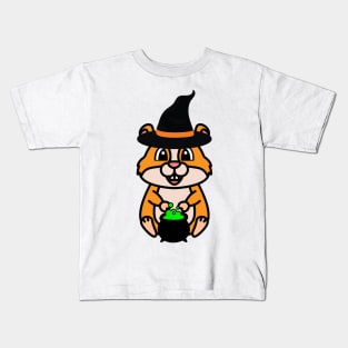 Cute Hamster is a witch Kids T-Shirt